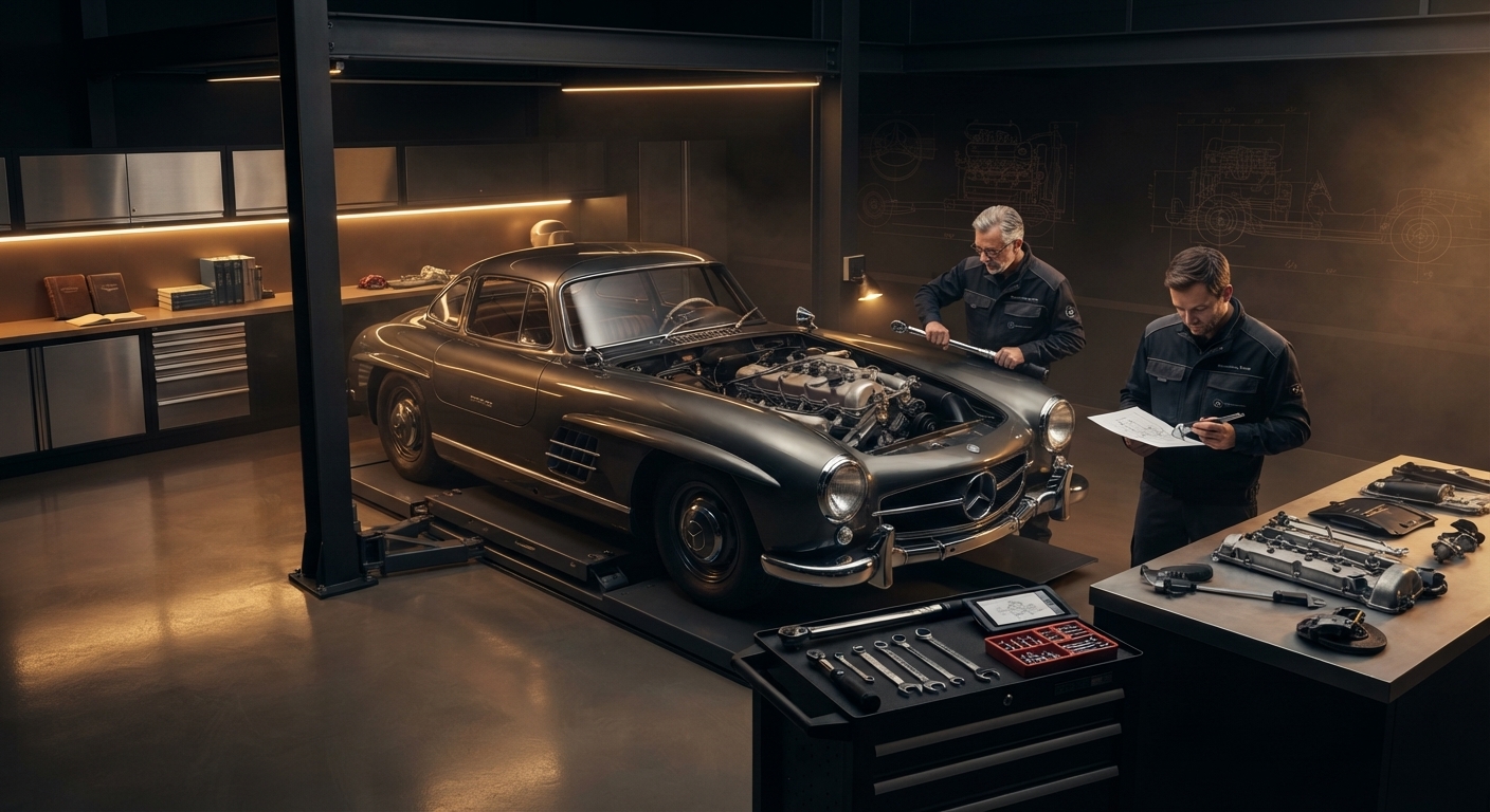 Mercedes division bay